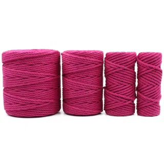 Rani Pink 3-Ply Twisted Macrame Cord, Set of 4 Spools sample, design MT-BAB0DBCB, view 4