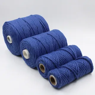 Royal Blue 3-Ply Twisted Macrame Cord, Set of 4 Spools sample, design MT-083860EF, view 7