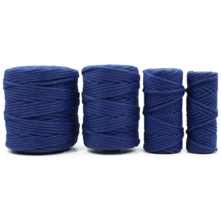 Royal Blue 3-Ply Twisted Macrame Cord, Set of 4 Spools sample, design MT-083860EF, view 8
