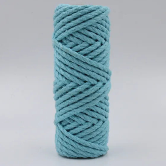 Sky Blue 3-Ply Twisted Macrame Cord, Pale Aqua