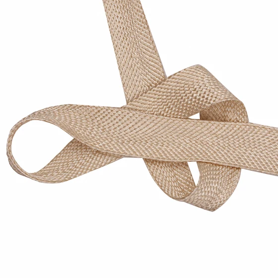 12 mm Beige and Sand Chevron Flat Trim — Loose bends view