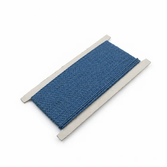 2 mm Mid Blue 2-Ply Spun Polyester Twisted Macrame Cord — Main view
