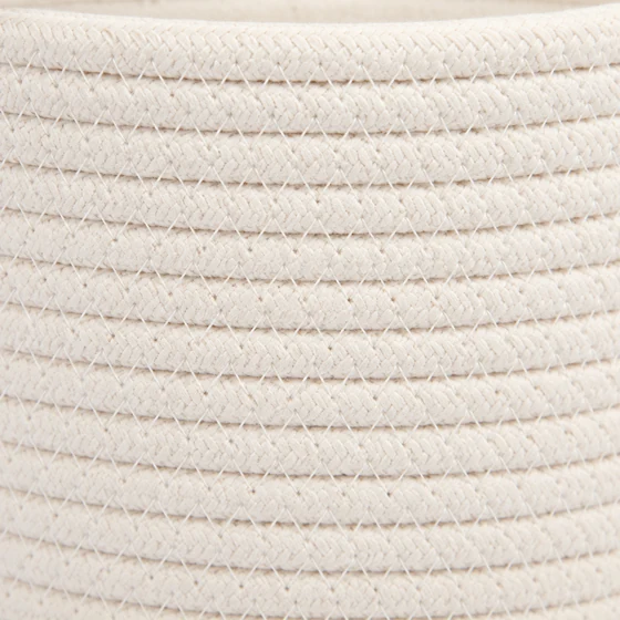 Polycotton Rope Nursery Basket with Rainbow Handle — Rope detail