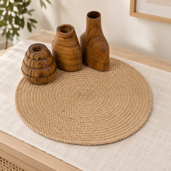 Round Rope Placemats in 6 Colours, 33 cm — Decor base use