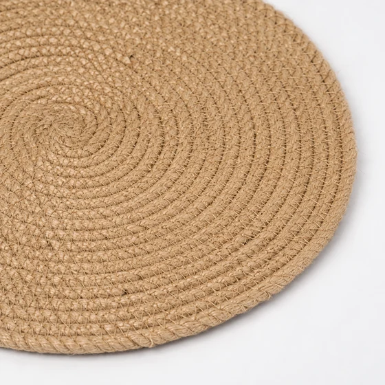 Round Rope Placemats in 6 Colours, 33 cm — Edge detail
