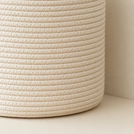 Cotton Rope Storage Basket — Small, Medium and Large — Base detail