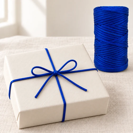 4 mm Satin Malai Dori Rattail Cord, 50 Metres — Gift wrap use
