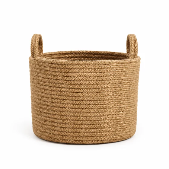 Foldable Cotton Rope Basket in Small, Medium and Large — Small front