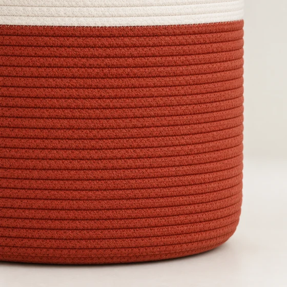 Cotton Rope Basket with Handles, 45 x 41 cm — Base detail