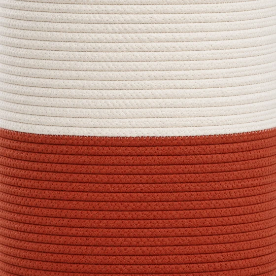 Cotton Rope Basket with Handles, 45 x 41 cm — Rope colour detail