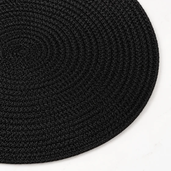 Polyester Round Placemats, 1, 4 or 6 Pieces — Edge detail