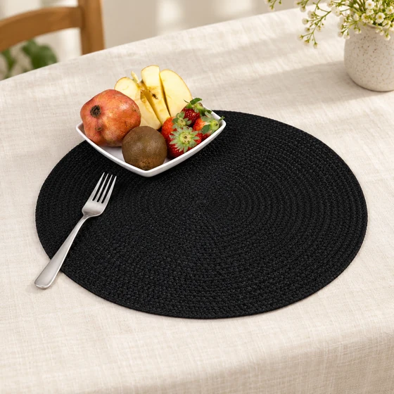 Polyester Round Placemats, 1, 4 or 6 Pieces — Fruit use
