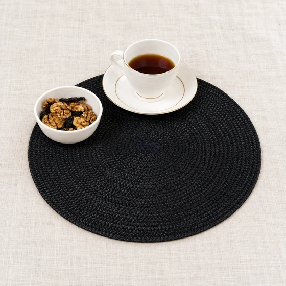Polyester Round Placemats, 1, 4 or 6 Pieces — Tea use