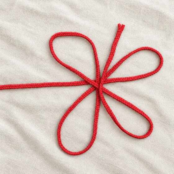 4 mm Bright Red Rounded Choti Braided Trim — Alternate layout