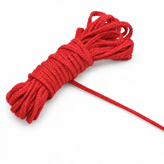 4 mm Bright Red Rounded Choti Braided Trim — Sample hank