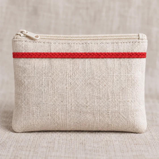 4 mm Bright Red Rounded Choti Braided Trim — Pouch border idea