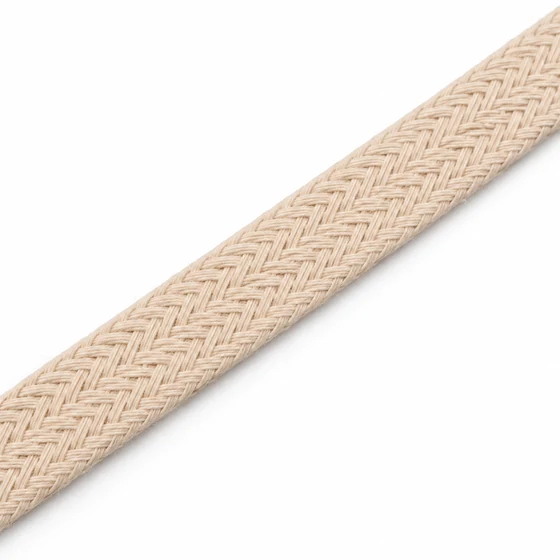 8 mm Beige Narrow Woven Trim Tape — Tape close-up