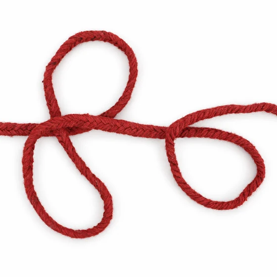 6 mm Brick Red Chevron Choti Braided Trim — Alternate loops