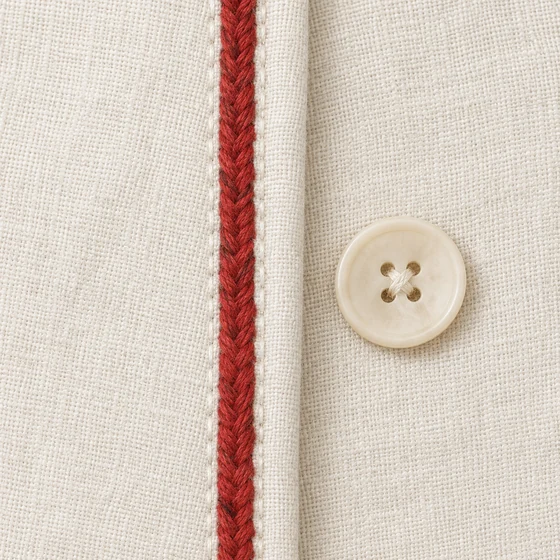 6 mm Brick Red Chevron Choti Braided Trim — Garment edging idea