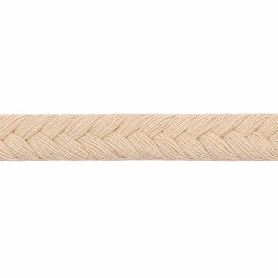 8 mm Beige Rounded Choti Braided Trim — Braid close-up