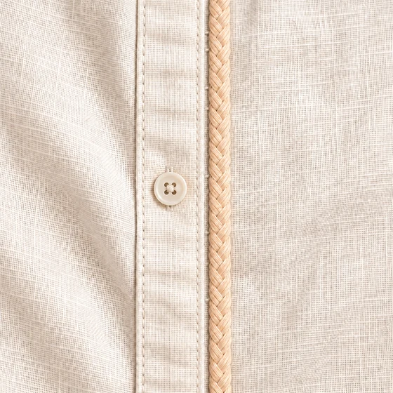 8 mm Beige Rounded Choti Braided Trim — Garment placket idea