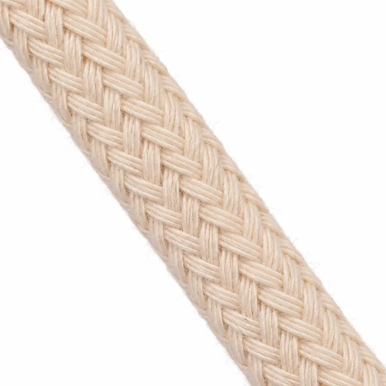 8 mm Beige Bold Herringbone Flat Braided Trim — Braid close-up