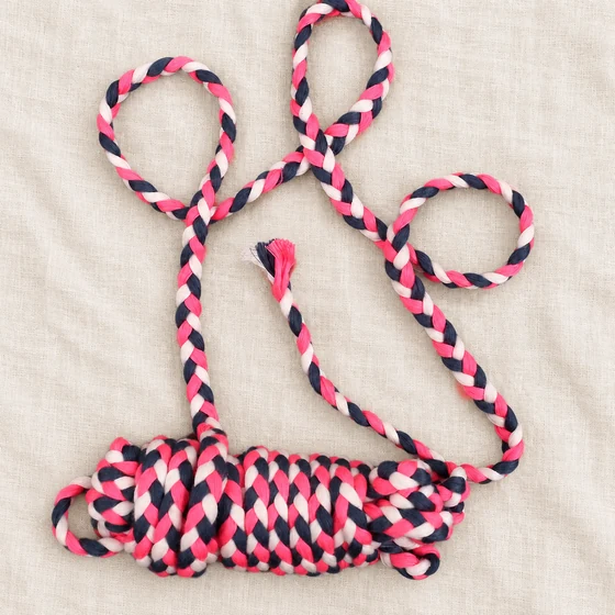 8 mm Bright Pink, Dark Navy and White Choti Dori Braided Trim — Alternate layout