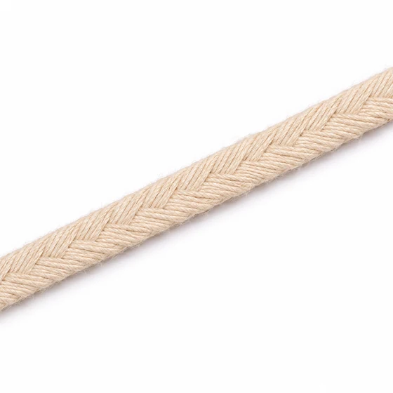 5 mm Beige Flat Choti Braided Trim — Braid close-up