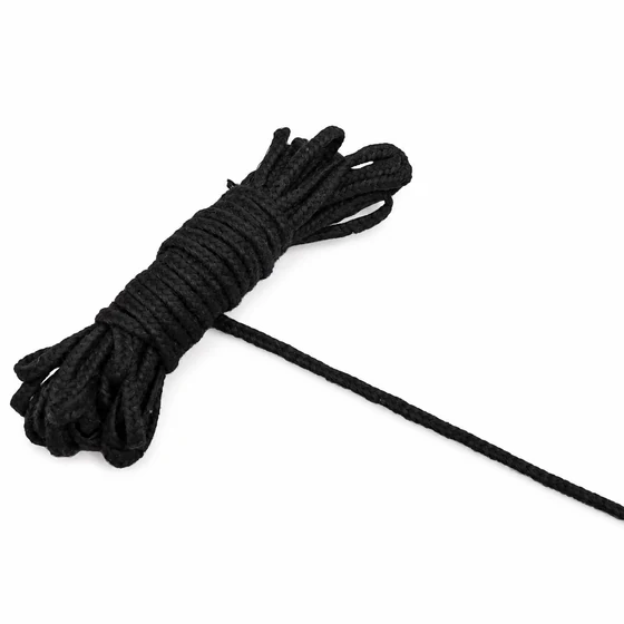3 mm Black Narrow Choti Braided Trim — Sample hank
