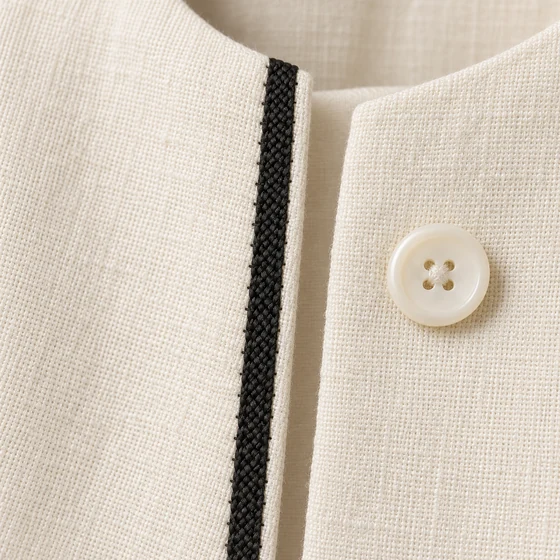 4 mm Black Flat Braided Trim — Garment edging idea
