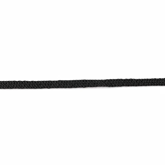 4 mm Black Flat Braided Trim — Material close-up