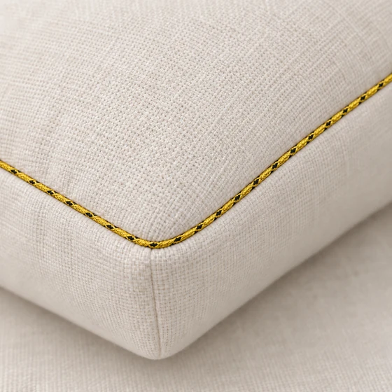 Black and Gold Tone Piping Trim with Braided Edge, 10 mm — Cushion piping idea