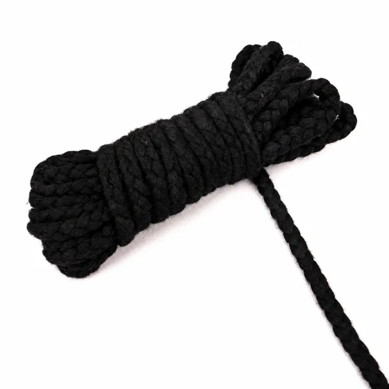 4 mm Black Rounded Choti Braided Trim — Sample hank