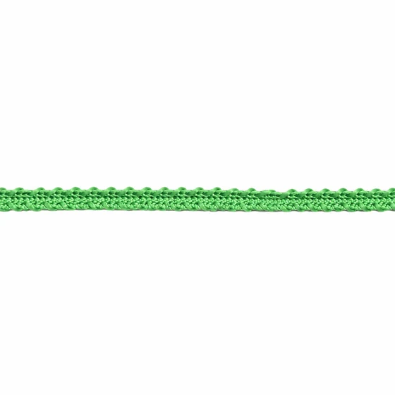 4 mm Bright Green Narrow Picot Braided Trim — Material close-up