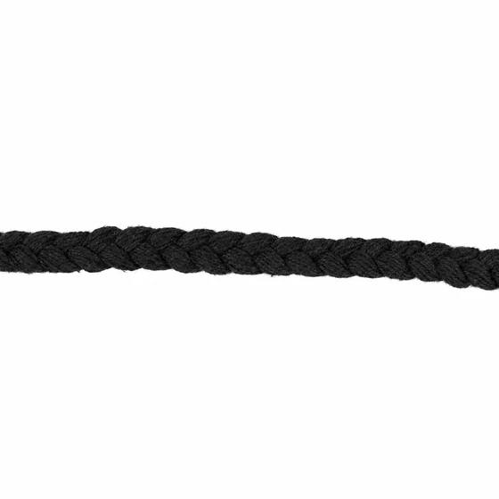 8 mm Black Chunky Chevron Choti Braided Trim — Material close-up