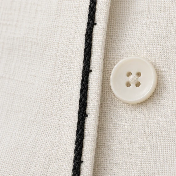 2 mm Black Narrow Braided Cord Trim — Garment edging idea