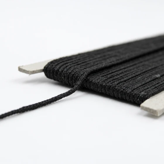 2 mm Black Narrow Braided Cord Trim — Winding detail