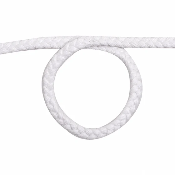 4 mm Bright White Chevron Choti Braided Trim — Loose loop