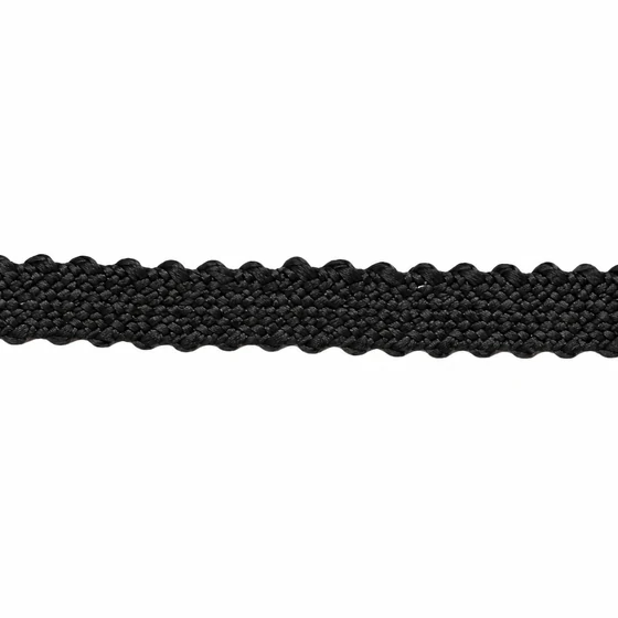 4 mm Black Braided Trim with Picot Edges — Material close-up