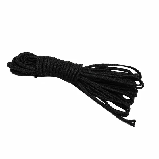 2 mm Black Slim Rounded Choti Braided Trim — Sample hank