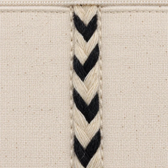 8 mm Black and White Chevron Chunky Choti Braided Trim — Pouch border idea