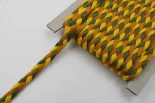 Army Green, Orange and Yellow Choti Braid sample, design MT-440BD834, view 4
