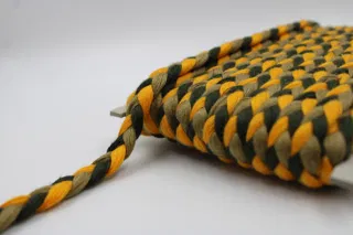 Army Green, Yellow and Near-Black Choti Braid sample, design MT-17C5807E, view 2