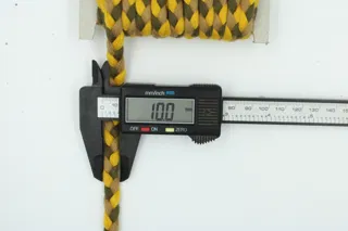 Army Green, Yellow and Near-Black Choti Braid sample, design MT-17C5807E, view 4