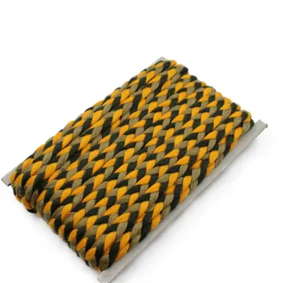 Army Green, Yellow and Near-Black Choti Braid sample, design MT-17C5807E, view 5