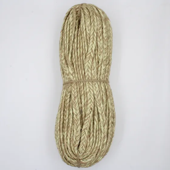 Beige and Gold Tone Flat Choti Braid