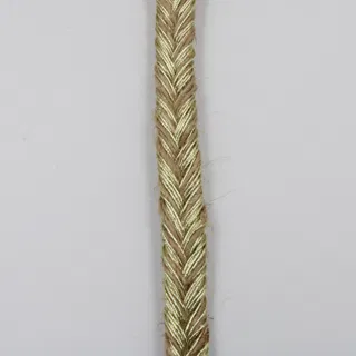 Beige and Gold Tone Flat Choti Braid sample, design MT-1DFB65BF, view 3