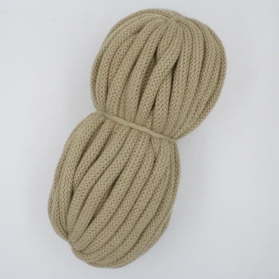 Sand Beige Open-Stitch Chunky Covered Cord