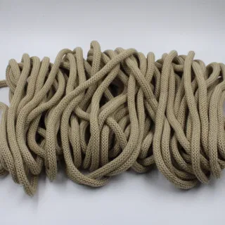 Sand Beige Open-Stitch Chunky Covered Cord sample, design MT-E296A4FC, view 3