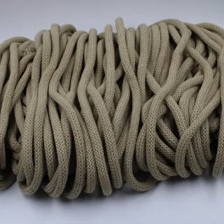 Sand Beige Open-Stitch Chunky Covered Cord sample, design MT-E296A4FC, view 8